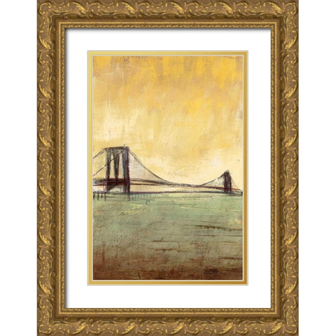 Urban Connection II Gold Ornate Wood Framed Art Print with Double Matting by Costa, Antonio