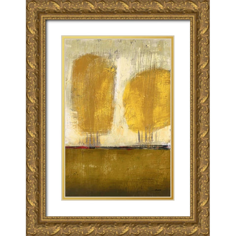 Shades of Gold I Gold Ornate Wood Framed Art Print with Double Matting by Costa, Antonio