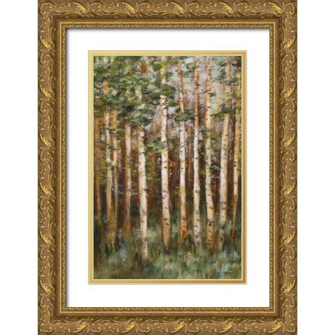 Aspen Beauty III Gold Ornate Wood Framed Art Print with Double Matting by Lee, Scott