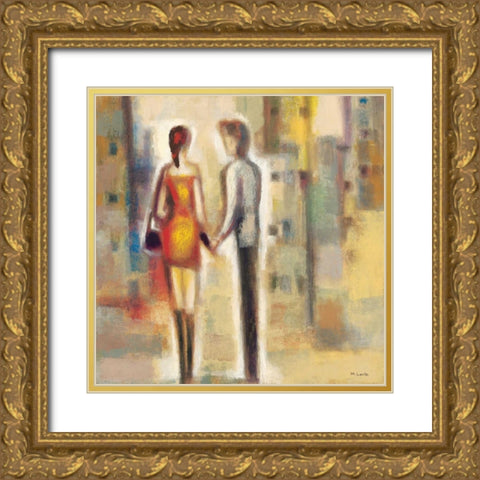 Metropolis II Gold Ornate Wood Framed Art Print with Double Matting by Lentz, Michael