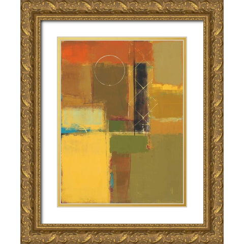 Sunny Mindset I Gold Ornate Wood Framed Art Print with Double Matting by Lentz, Michael