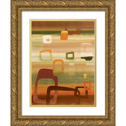 Palm Springs I Gold Ornate Wood Framed Art Print with Double Matting by Rodriguez, S.