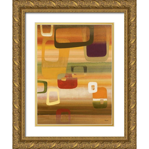 Palm Springs II Gold Ornate Wood Framed Art Print with Double Matting by Rodriguez, S.