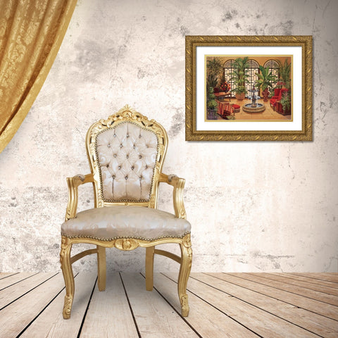 Conservatory II Gold Ornate Wood Framed Art Print with Double Matting by Jeffrey, Jillian