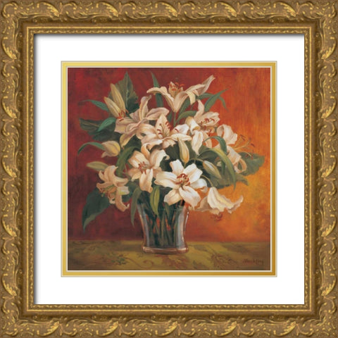 Tropic Beauty I Gold Ornate Wood Framed Art Print with Double Matting by Jeffrey, Jillian