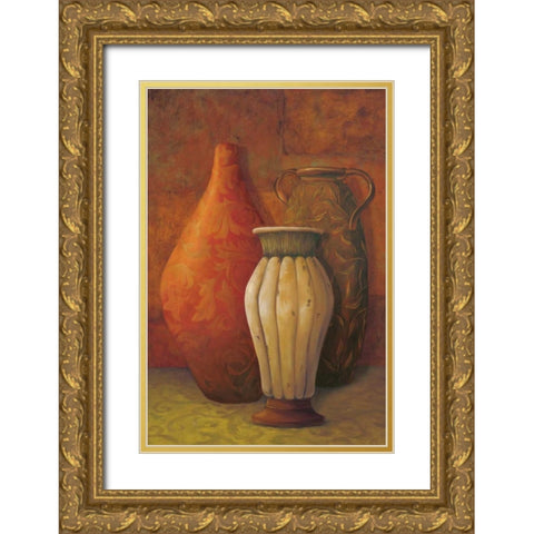 Exotic Vessels I Gold Ornate Wood Framed Art Print with Double Matting by Jeffrey, Jillian