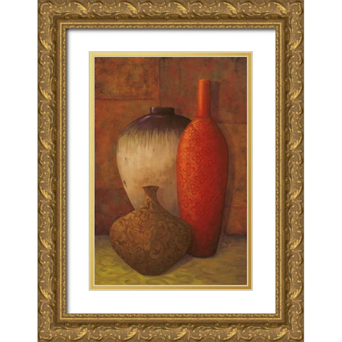 Exotic Vessels II Gold Ornate Wood Framed Art Print with Double Matting by Jeffrey, Jillian