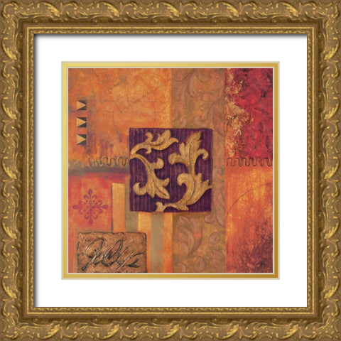 Cinnabar I Gold Ornate Wood Framed Art Print with Double Matting by Jeffrey, Jillian