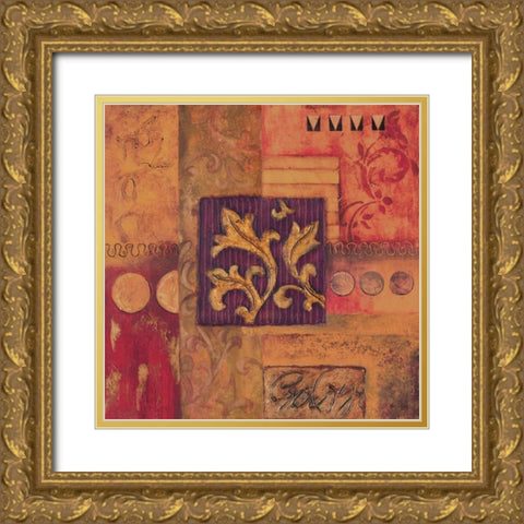 Cinnabar II Gold Ornate Wood Framed Art Print with Double Matting by Jeffrey, Jillian