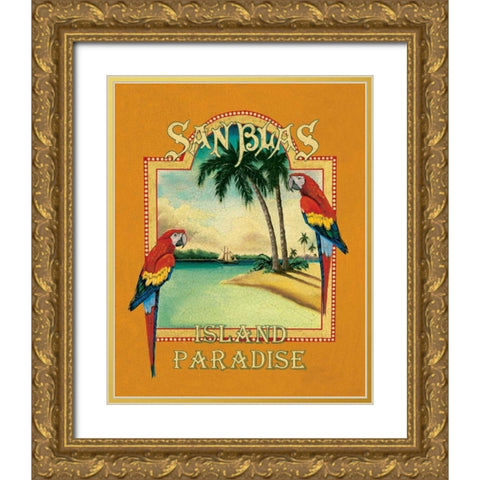 San Blas Gold Ornate Wood Framed Art Print with Double Matting by Jones, Catherine