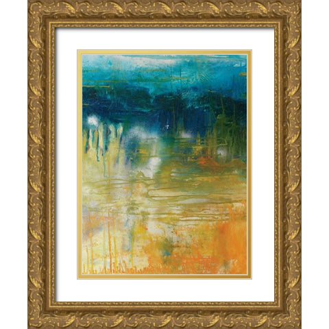 Waiting I Gold Ornate Wood Framed Art Print with Double Matting by Jones, Catherine