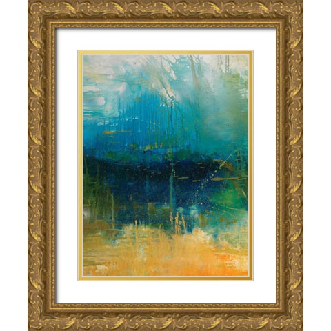 Waiting II Gold Ornate Wood Framed Art Print with Double Matting by Jones, Catherine