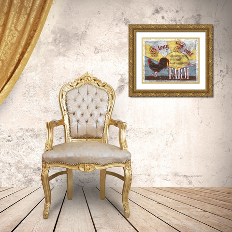 Stony Point Farm Gold Ornate Wood Framed Art Print with Double Matting by Jones, Catherine