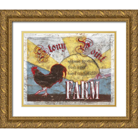 Stony Point Farm Gold Ornate Wood Framed Art Print with Double Matting by Jones, Catherine