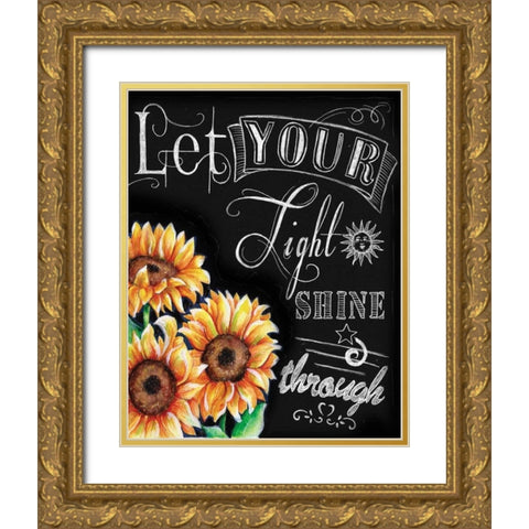 Chalkboard Inspirations III Gold Ornate Wood Framed Art Print with Double Matting by Knold, Donna