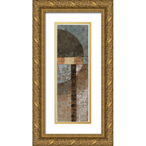 Geo Pattern II Gold Ornate Wood Framed Art Print with Double Matting by Kime, John