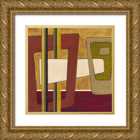 Retro Spectrum I Gold Ornate Wood Framed Art Print with Double Matting by Kime, John