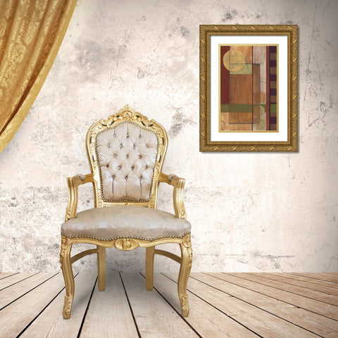 Earth Structure I Gold Ornate Wood Framed Art Print with Double Matting by Kime, John