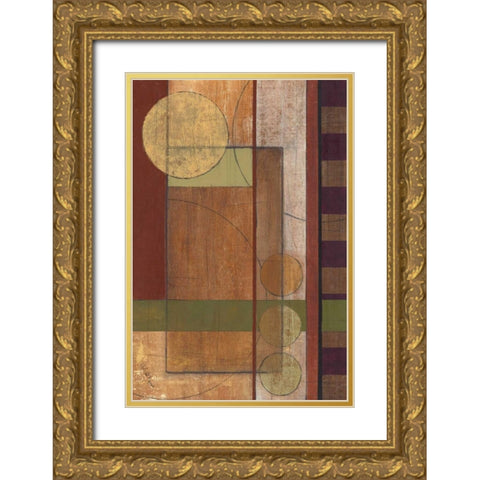 Earth Structure I Gold Ornate Wood Framed Art Print with Double Matting by Kime, John