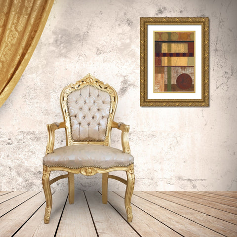 Earth Structure II Gold Ornate Wood Framed Art Print with Double Matting by Kime, John