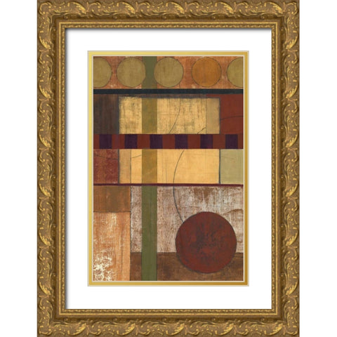 Earth Structure II Gold Ornate Wood Framed Art Print with Double Matting by Kime, John