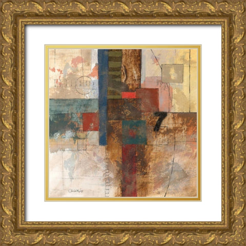 Number VII Gold Ornate Wood Framed Art Print with Double Matting by Kime, John