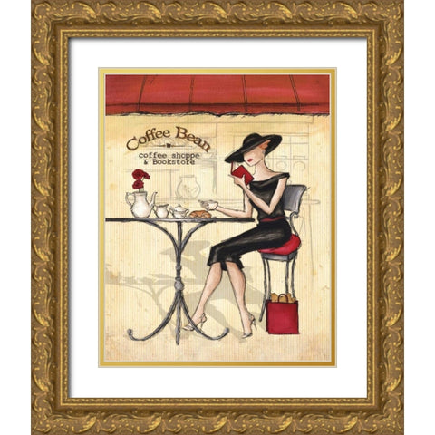 Femme Elegante II Gold Ornate Wood Framed Art Print with Double Matting by Laliberte, Andrea