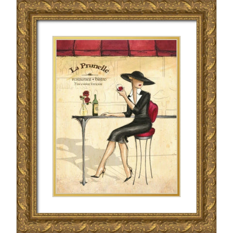 Femme Elegante IV Gold Ornate Wood Framed Art Print with Double Matting by Laliberte, Andrea