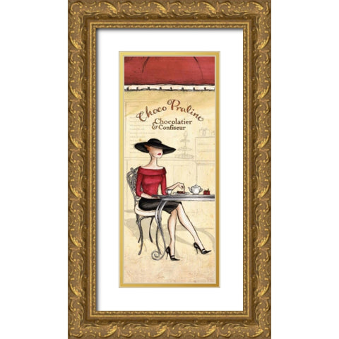 Chocolatier Gold Ornate Wood Framed Art Print with Double Matting by Laliberte, Andrea