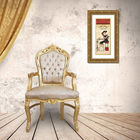 Cafe Gold Ornate Wood Framed Art Print with Double Matting by Laliberte, Andrea