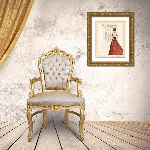 Teatro Gold Ornate Wood Framed Art Print with Double Matting by Laliberte, Andrea