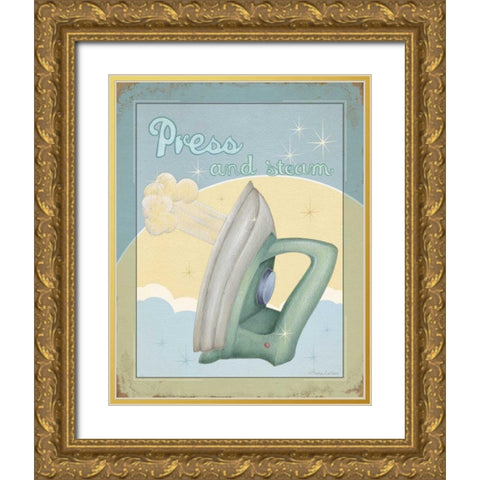 Press Gold Ornate Wood Framed Art Print with Double Matting by Laliberte, Andrea