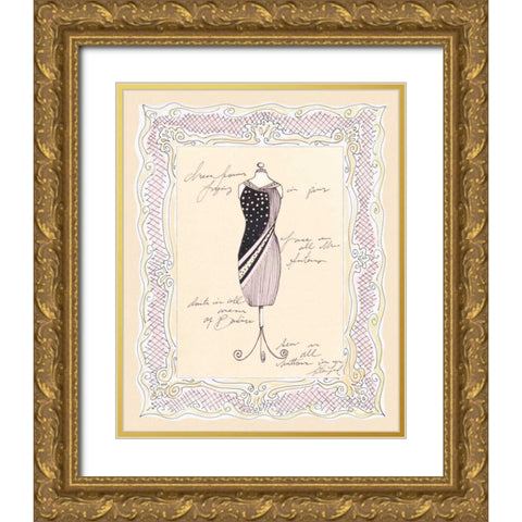 Dress Form I Gold Ornate Wood Framed Art Print with Double Matting by Leal, Steve