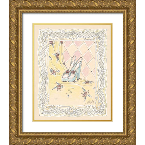On the Town II Gold Ornate Wood Framed Art Print with Double Matting by Leal, Steve