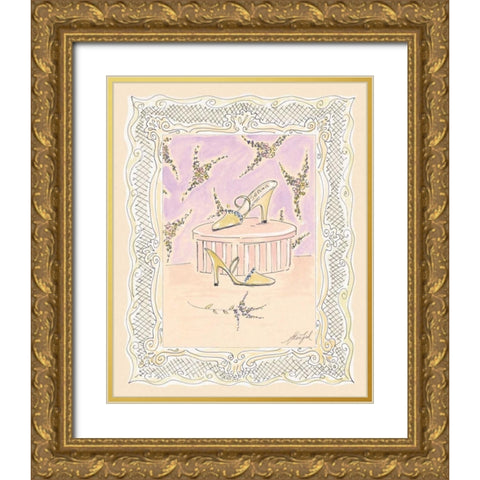 On the Town IV Gold Ornate Wood Framed Art Print with Double Matting by Leal, Steve