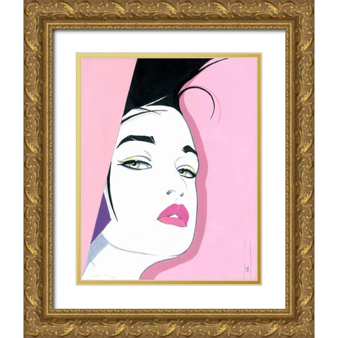 Diane Gold Ornate Wood Framed Art Print with Double Matting by Leal, Steve