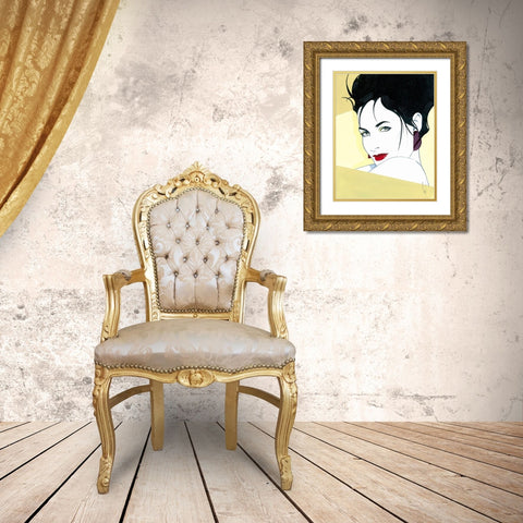 Carmen Gold Ornate Wood Framed Art Print with Double Matting by Leal, Steve