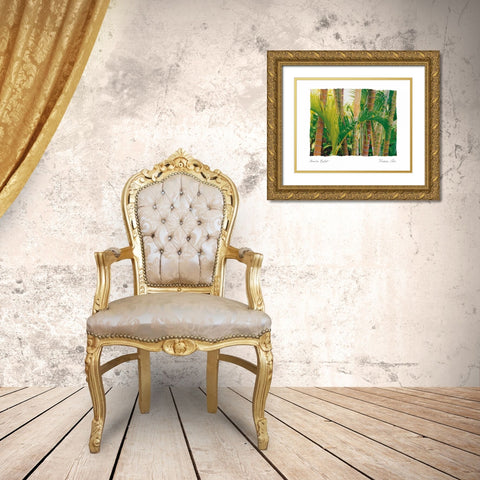 Bamboo Ballet Gold Ornate Wood Framed Art Print with Double Matting by Love, Maureen