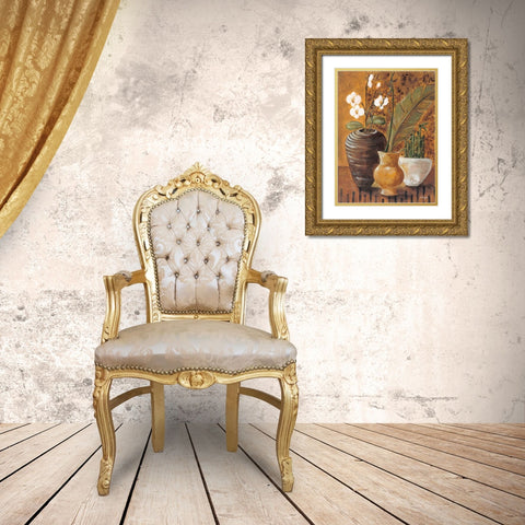 Travel Story II Gold Ornate Wood Framed Art Print with Double Matting by Linza, Loretta