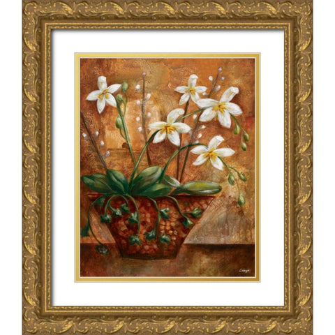 Copper Vessel I Gold Ornate Wood Framed Art Print with Double Matting by Linza, Loretta