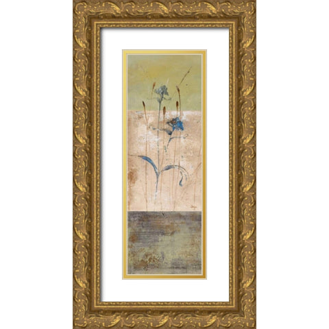 Kimono I Gold Ornate Wood Framed Art Print with Double Matting by Linza, Loretta