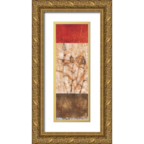 Fresco I Gold Ornate Wood Framed Art Print with Double Matting by Linza, Loretta