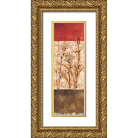 Fresco II Gold Ornate Wood Framed Art Print with Double Matting by Linza, Loretta