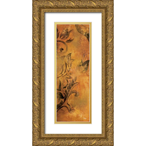 Georgette III Gold Ornate Wood Framed Art Print with Double Matting by Linza, Loretta