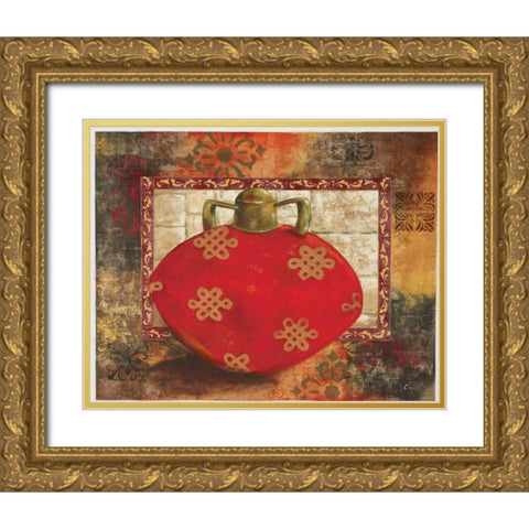 Eastern Wares I Gold Ornate Wood Framed Art Print with Double Matting by Linza, Loretta