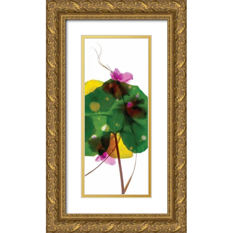 Leopard Leaf Gold Ornate Wood Framed Art Print with Double Matting by McLemore, Julia