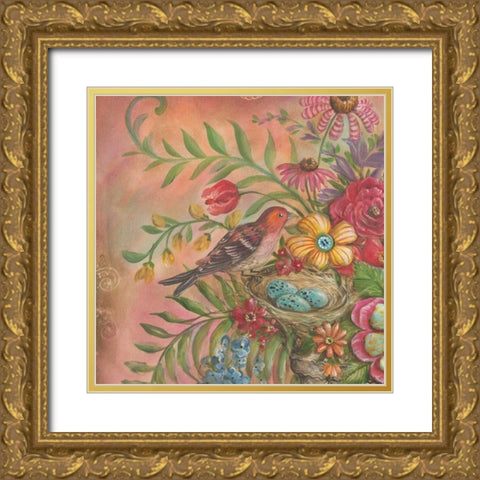 Splendid Botanical III Gold Ornate Wood Framed Art Print with Double Matting by McRostie, Kate