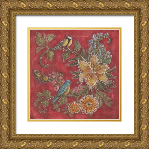 Garden Menagerie I Gold Ornate Wood Framed Art Print with Double Matting by McRostie, Kate