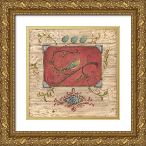 Bird Watcher II Gold Ornate Wood Framed Art Print with Double Matting by McRostie, Kate