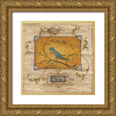 Bird Watcher IV Gold Ornate Wood Framed Art Print with Double Matting by McRostie, Kate